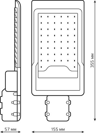 Светильник консольный Gauss 629534350 50Вт ламп.:50шт светодиод.лампа черный фото 8