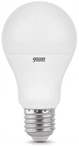 Лампа светодиодная Gauss Elementary 10Вт цок.:E27 груша 220B 3000K св.свеч.бел.теп. A60 (упак.:10шт) (23210) фото 1