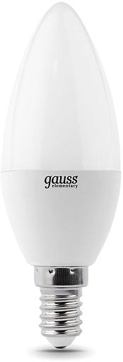 Лампа светодиодная Gauss Elementary 10Вт цок.:E14 свеча 220B 3000K св.свеч.бел.теп. C37 (упак.:10шт) (33110) фото 3