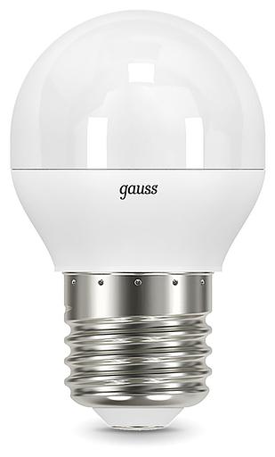 Лампа светодиодная Gauss 9.5Вт цок.:E27 шар 220B 4100K св.свеч.бел.ней. P45 (упак.:10шт) (105102210) фото 3