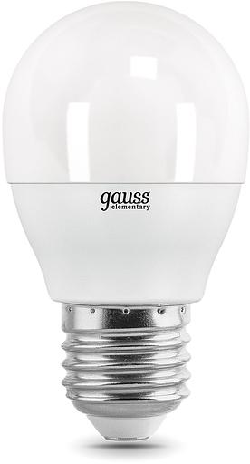 Лампа светодиодная Gauss Elementary 10Вт цок.:E27 шар 220B 3000K св.свеч.бел.теп. (упак.:10шт) (53210) фото 3
