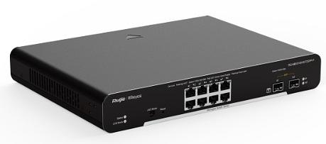 Коммутатор Reyee 8-Port Gigabit L2 Managed POE Switch, 8 Gigabit RJ45 POE/POE+ Ports,2 SFP Slots,125W PoE Power budget, Desktop Steel Case (RG-NBS3100-8GT2SFP-P) фото 3