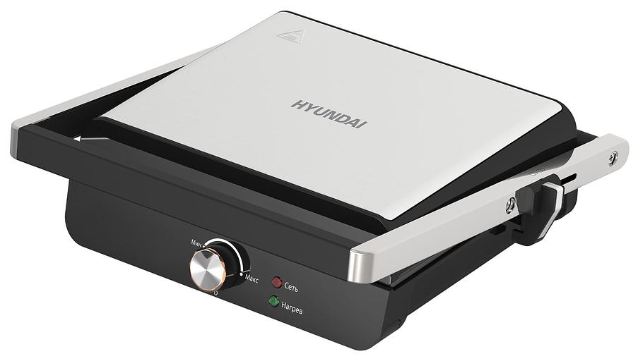 Электрогриль Hyundai HYG-1043 1800Вт черный/черный фото 1