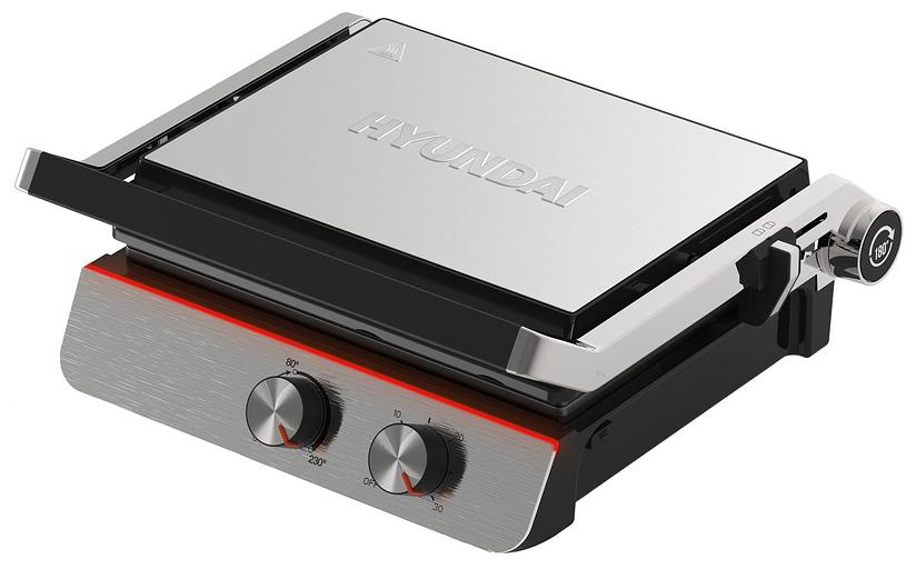 Электрогриль Hyundai HYG-5047 2200Вт черный/черный фото 1