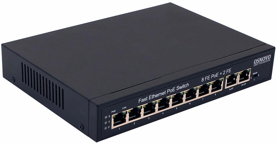 Коммутатор Osnovo SW-21000(120W) 8PoE неуправляемый фото 1