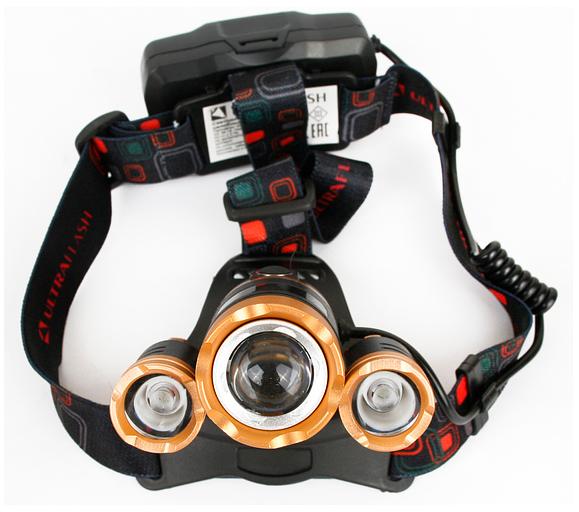 Фонарь налобный Ultraflash E1333 черный 4Вт лам.:светодиод. встроенный аккумулятор (13903) фото 3