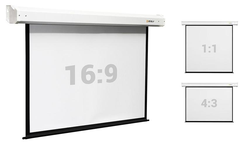 1 разъём hdmi м-м на выноске 25,4 см, 1 разъём rj-45 м–м на кабеле cat 5e Экран настенный с электроприводом Digis DSEF-4305 (Electra-F, формат 4:3, 150", 308x230, рабочая поверхность 300x220, MW) (DSEF-4305) фото 1