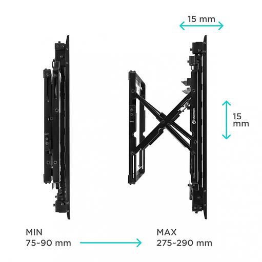 Настенное крепление Push Up для видеостен ONKRON PRO7G чёрный фото 5