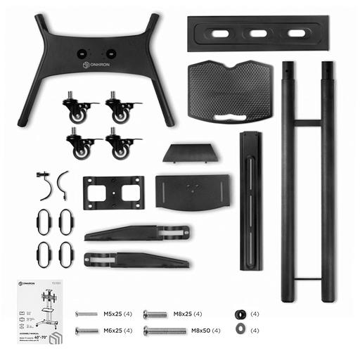 Мобильная стойка ONKRON TS1551чёрная фото 6