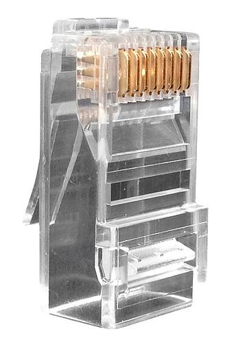 Коннектор Hyperline (PLUG-8P8C-U-C6-100) UTP кат.6 RJ45 прозрачный (упак.:100шт) фото 2