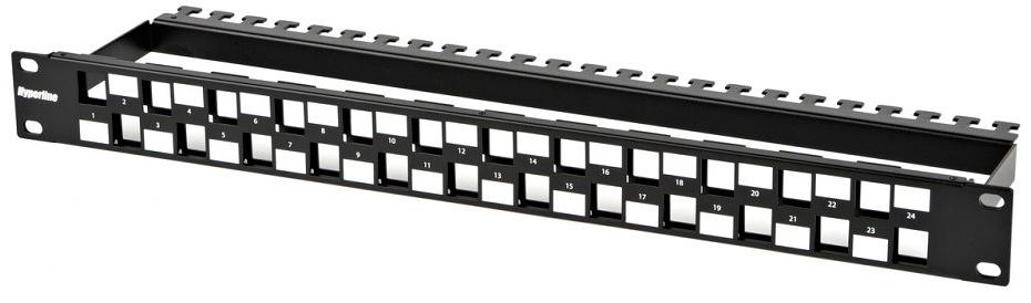 Патч-панель наборная Hyperline PPBL3-19-24S-RM 19" 1U 24xRJ45 фото 2