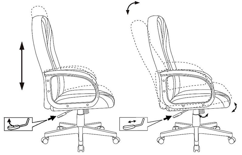 Кресло руководителя Бюрократ T-898AXSN бежевый 38-402 крестовина пластик фото 5