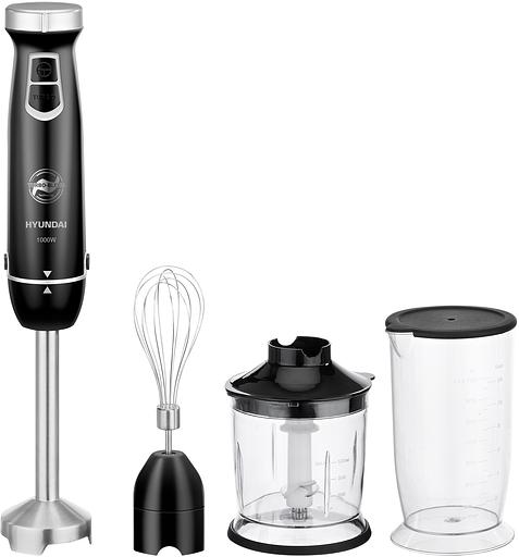 Блендер погружной Hyundai HYB-H3845 1000Вт черный/серебристый фото 1