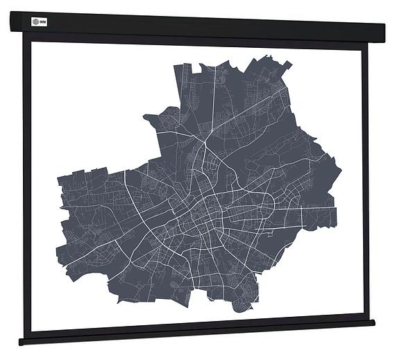 Экран Cactus 152x203см Wallscreen CS-PSW-152X203-BK 4:3 настенно-потолочный рулонный черный фото 1