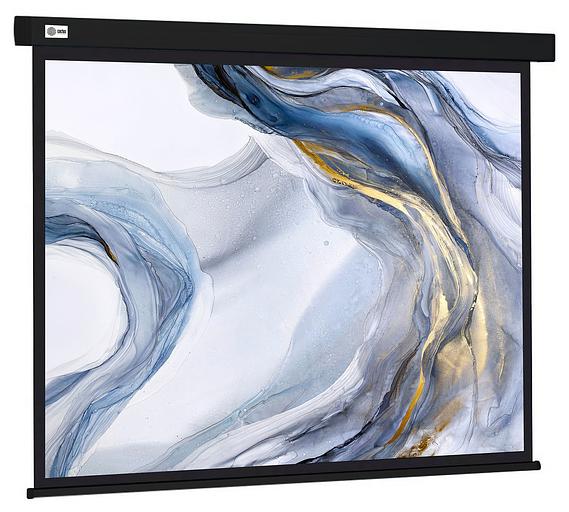 Экран Cactus 180x180см Wallscreen CS-PSW-180X180-BK 1:1 настенно-потолочный рулонный черный фото 1