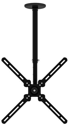 Кронштейн для телевизора Cactus CS-CP07 черный 23"-55" макс.45кг потолочный поворот и наклон фото 1