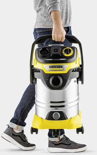 Строительный пылесос Karcher WD 6 P S V-30/6/22/T 1300Вт (уборка: сухая/сбор воды) желтый фото 3