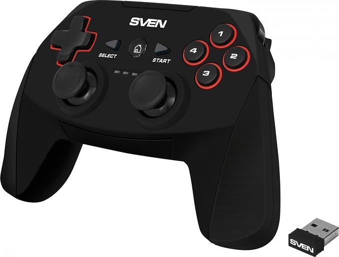 Беспроводной геймпад SVEN GC-2040 (11 кл. 2 мини-джойстика, D-pad, Soft Touch, PC/PS3/Xinput) Sven GC-2040 (SV-015985) фото 2