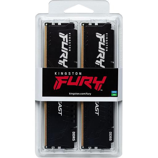 Память DDR5 2x32Gb 5600MHz Kingston KF556C40BBK2-64 Fury Beast RTL PC5-44800 CL40 DIMM 288-pin 1.25В dual rank фото 3