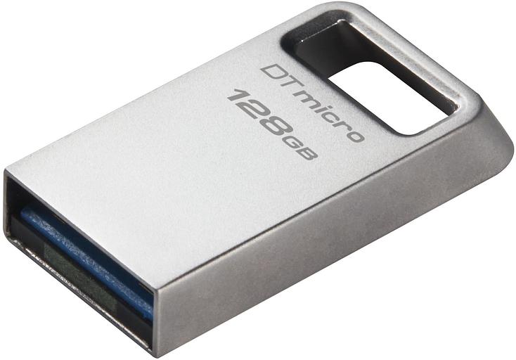 Флеш Диск Kingston 128Gb DataTraveler Micro DTMC3G2/128GB USB3.0 серебристый фото 2