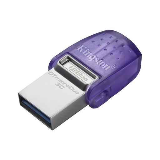 Флеш Диск Kingston 128Gb DataTraveler microDuo 3C DTDUO3CG3/128GB USB3.0 фиолетовый фото 1