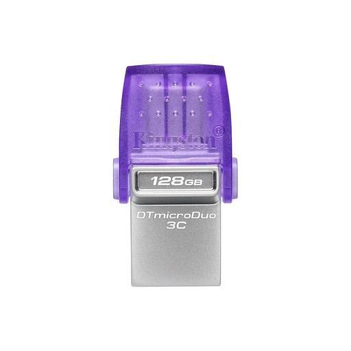 Флеш Диск Kingston 128Gb DataTraveler microDuo 3C DTDUO3CG3/128GB USB3.0 фиолетовый фото 2