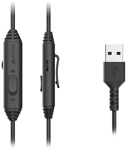 Наушники с микрофоном A4Tech Fstyler FH100U желтый/черный 2м накладные USB оголовье (FH100U) фото 5