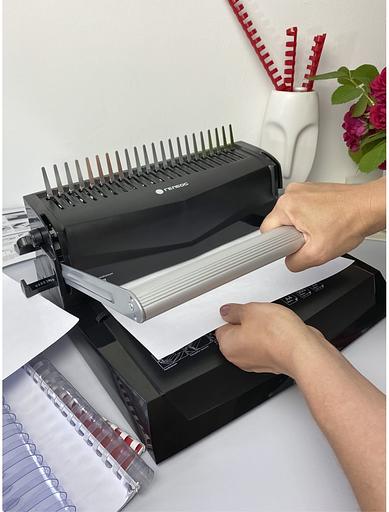 Переплетчик Heleos БП-22 A4/перф.13л.сшив/макс.500л./пластик.пруж. (6-51мм) фото 6