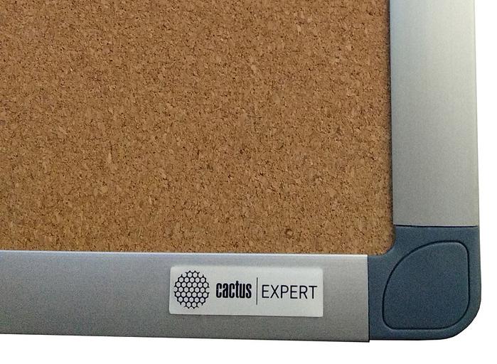 Доска пробковая Cactus CS-CBD-60X90 пробковая коричневый 60x90см алюминиевая рама пробка/алюминий фото 3