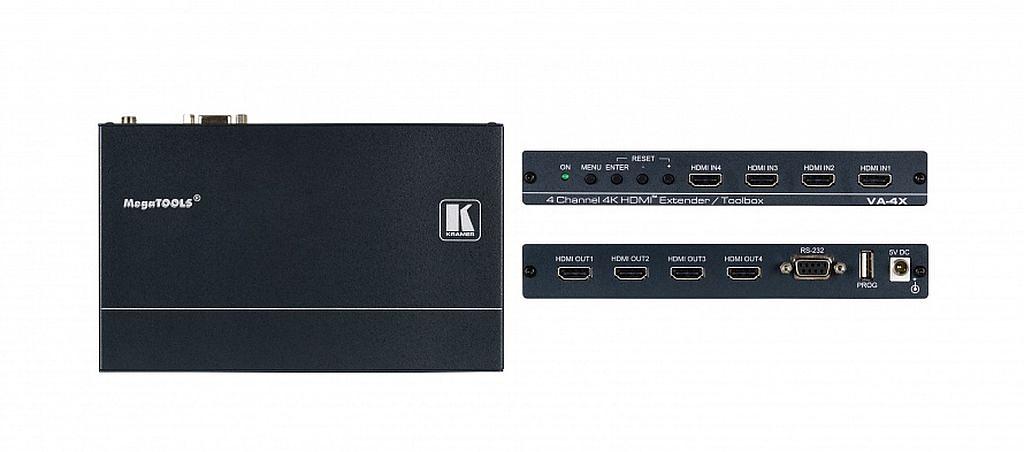 Kramer VA-4X Усилитель-эквалайзер HDMI версии 2.0 четырехканальный; поддержка 4К60 4:4:4 (50-00076790) фото 1