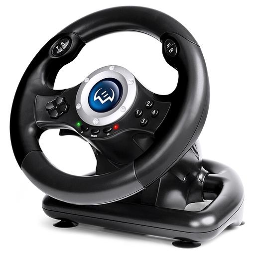 Руль SVEN GC-W500 (педали, вибро, скоба, лепестки, D-pad, 10 кл, резин. вставки, PC/Xinput) SVEN GC-W500 (SV-017989) фото 2