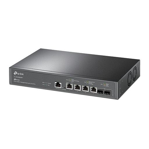 TP-Link JetStream™ 6-портовый управляемый коммутатор с 4 портами PoE++ 10GBase-T и 2 слотами SFP+ 10GE уровня 2+ (TL-SX3206HPP) фото 1