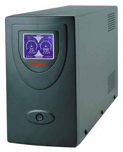 Линейно-интерактивный ИБП ДКС серии Info LCD, 2000 ВА/1200 Вт, 1/1,2xIEC C13, 2xSchuko, USB + RJ45, LCD, 2x9Aч DKC INFOLCD2000SI фото 1