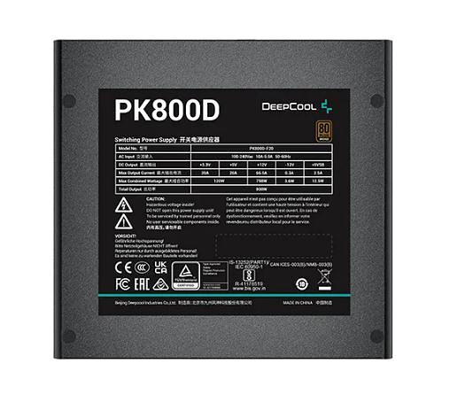 Блок питания Deepcool PK800D (ATX 2.4, 800W, PWM 120mm fan, Active PFC+DC to DC, 80+ BRONZE) RET (PK800D) фото 2
