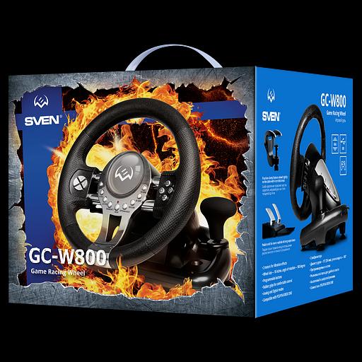 Руль SVEN GC-W800 (педали, вибро, скоба, D-pad, 12 кл, PC/PS3/PS4/XBOXONE/Xinput) Sven SV-015442 фото 8