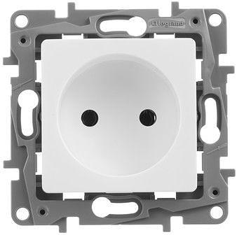 Розетка силов. Legrand Etika 672220 скрыт. IP21 белый фото 2
