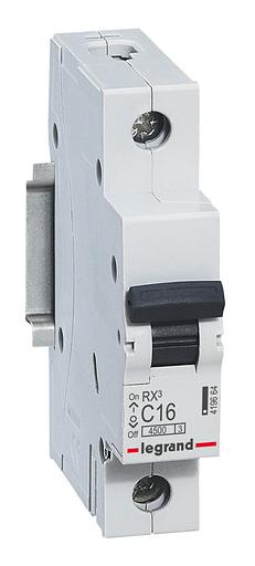 Выключатель автоматический Legrand RX3 419664 16A тип C 4.5kA 1П 230В 1мод фото 1