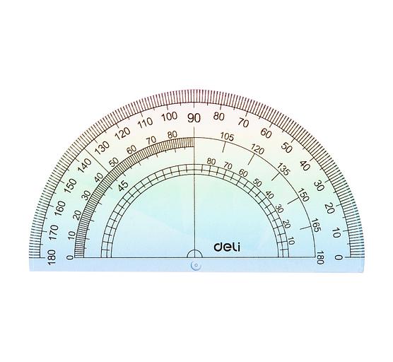Набор линеек Deli EH652 пластик дл.15см ассорти компл.:лин 15см/2 угольн/трансп пластиковый пакет с европодв. фото 9