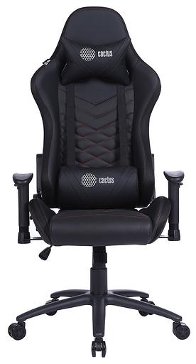 Кресло игровое Cactus CS-CHR-0099BLR черный/красный эко.кожа металл фото 2