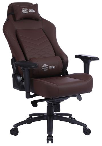 Кресло игровое Cactus CS-CHR-0112BR коричневый эко.кожа металл фото 6