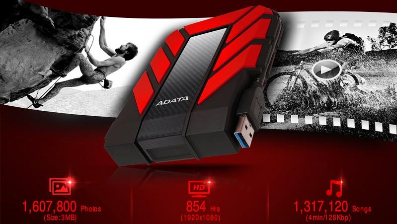 Жесткий диск USB3.1 1TB EXT. 2.5" RED AHD710P-1TU31-CRD ADATA фото 3