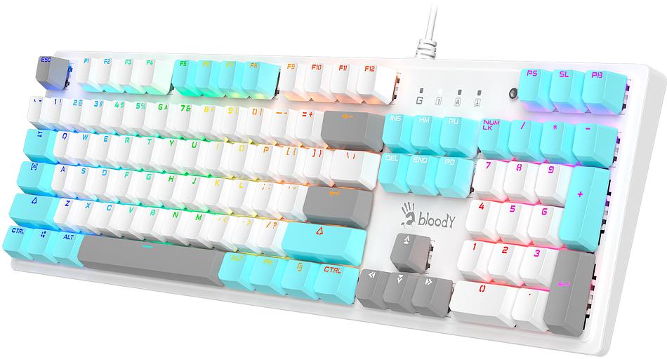 Клавиатура A4Tech Bloody S510N механическая белый USB for gamer LED фото 3