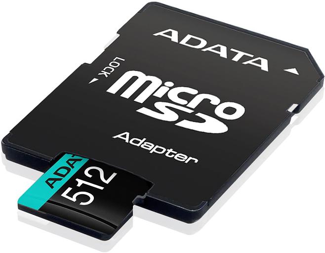 Флеш карта microSDHC 512Gb Class10 A-Data AUSDX512GUI3V30SA2-RA1 + adapter фото 3