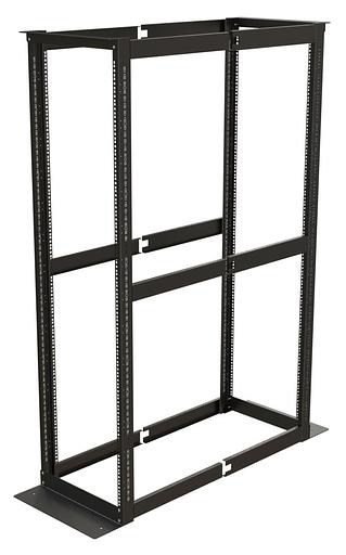 Стойка двухрамная Hyperline ORK2A-3281-RAL9005 32U 550ммX1250мм 1000кг черный фото 3