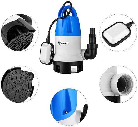 Насос садовый дренажный Deko DWP-900P 900Вт 14000л/час (076-0516) фото 2