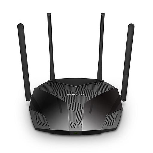 MERCUSYS AX3000 Двухдиапазонный Wi-Fi 6 роутер, до 574 Мбит/с на 2,4 ГГц + до 2402 Мбит/с на 5 ГГц, 4 фиксированные внешние антенны, 3 гигабитных порта LAN, 1 гигабитный порт WAN (MR80X) фото 1