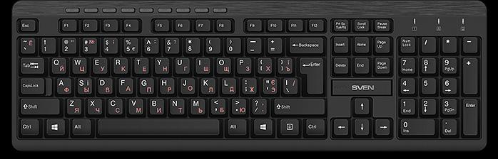 Беспроводной набор клавиатура+мышь SVEN KB-C3400W Sven SV-018887 фото 3
