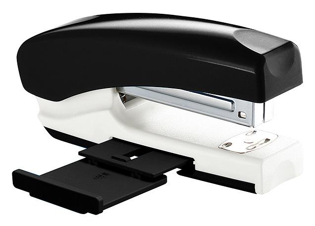 Степлер Kw-Trio 055G9BLACK 24/6 26/6 (20листов) снижение усилия черный 100скоб металл коробка фото 1