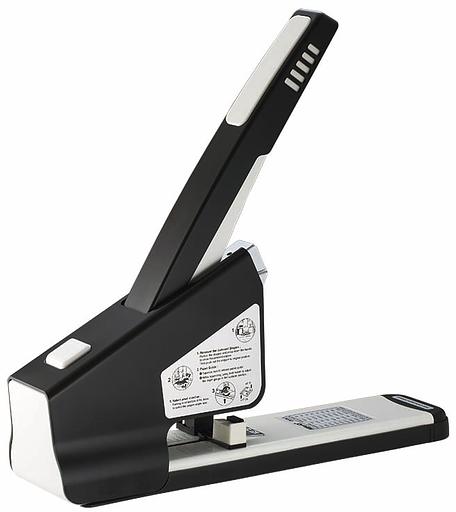 Степлер мощный Kw-Trio 050LX 23/6 23/8 23/10 23/13 23/15 23/17 23/20 23/23 (200листов) снижение усилия черный 100скоб металл коробка фото 1