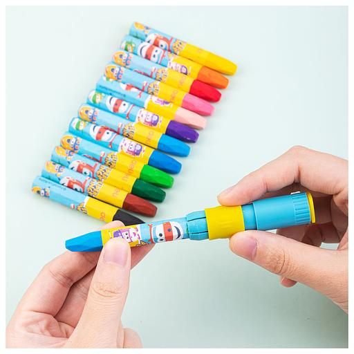 Масляная пастель Deli EC009-18 Super Wings шестигранные 18цв. картон.кор./европод. фото 2